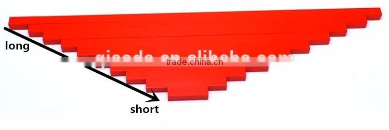 Baby toy Preschool Montessori sensorial aids wooden red stick in China