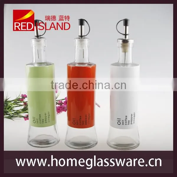 oil and vinegar bottle set with oil nozzle