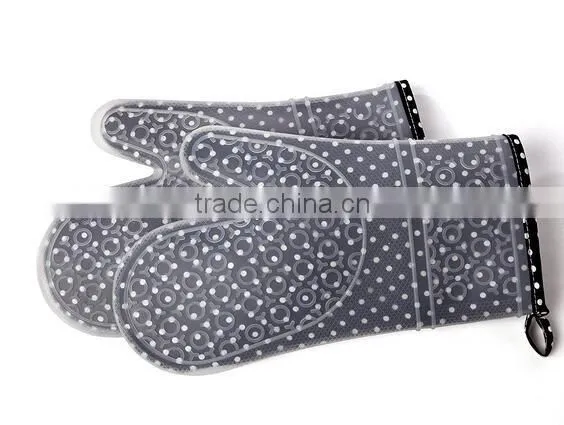 Washable Quilted Cotton Linings Silicone Protective Baking Gloves