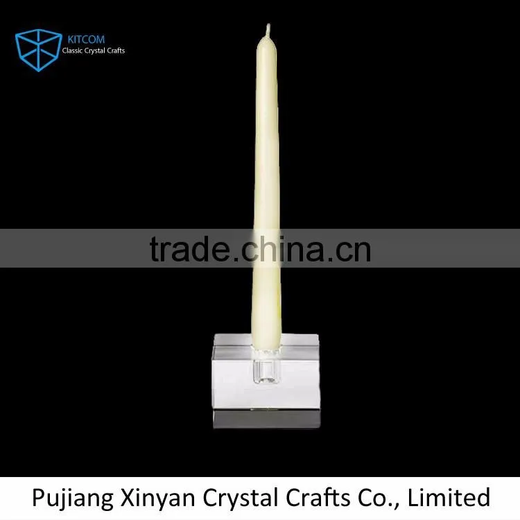 Factory Sale trendy style crystal metal candle holder from China