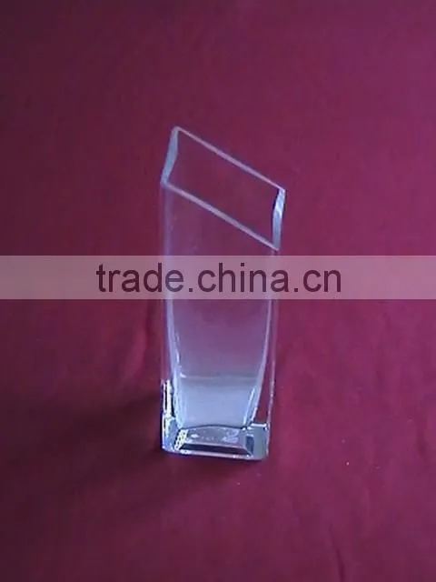 hand blown square glass vases