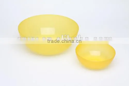 frosted plastic salad bowl