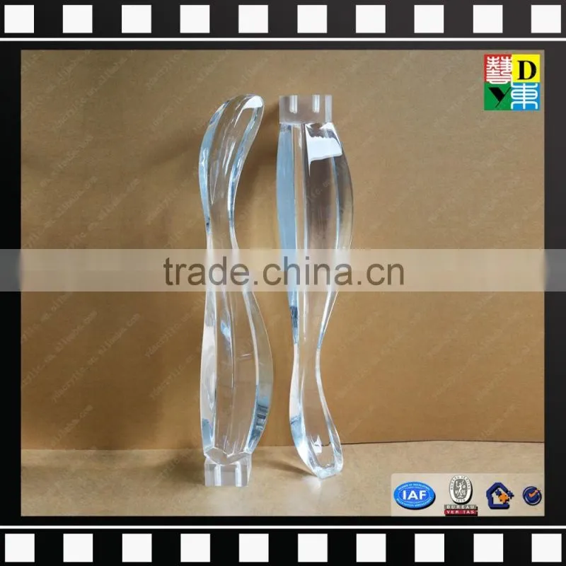Unbreakable acrylic fancy furniture legs from shenzhen yidong