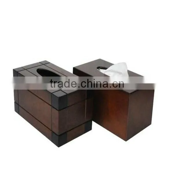wooden tissue box
