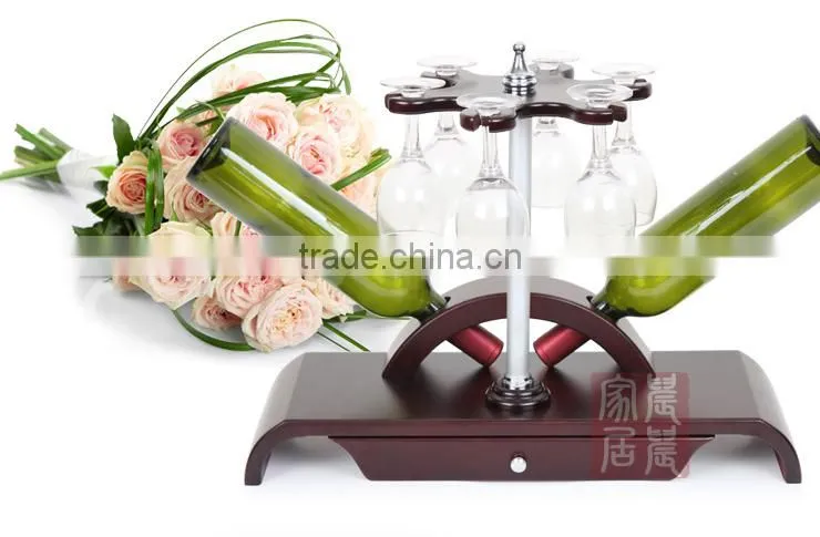 Carving Wooden Wine Holder/Wooden Wine Bottle Design Handmade Wooden Wine Rack With Lighting refrigerator wine rack