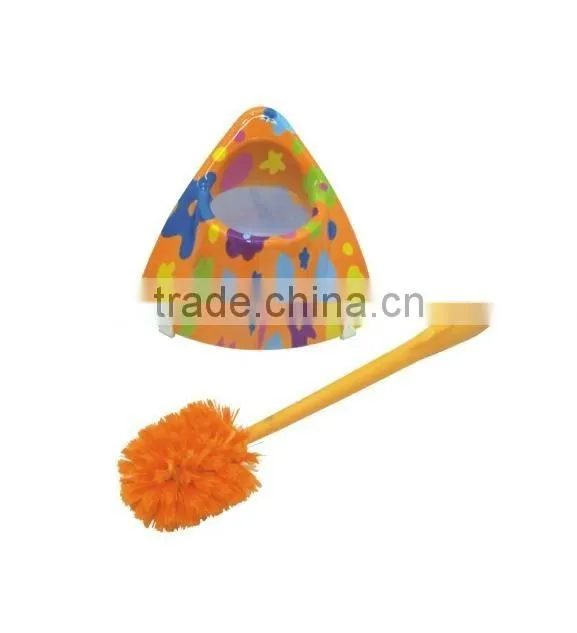 PP printed toilet brush with base