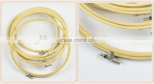 New products high quantity custom round bamboo embroidery hoop for clothes accessories wholesale made in china
