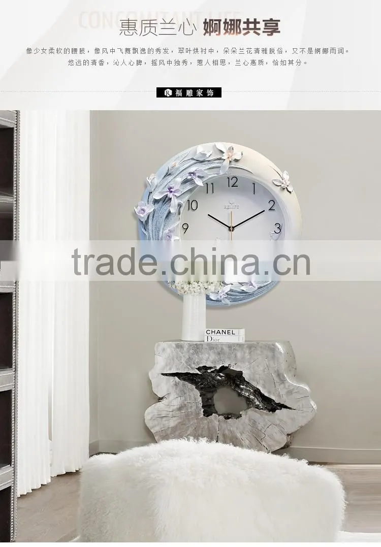 M0025 Momoda Living room Creative modern hanging fancy elegant 3D flower wall clock quiet quartz decoration large wall clock
