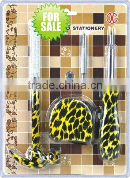 6 in 1 gift packing floral multi function hammer screw driver