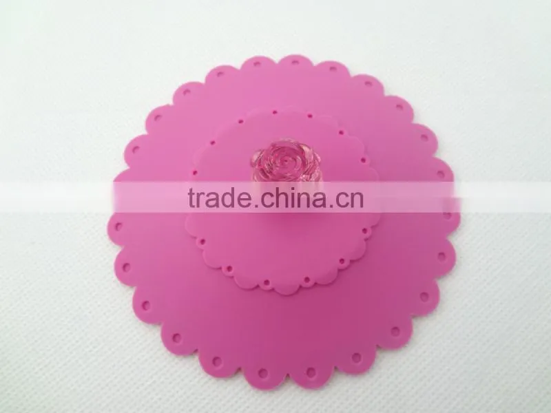 Silicone Cup Lids - Diamond Mug Cover - Silicone Glass Cover Suction Lids for Coffee and Tea Cup
