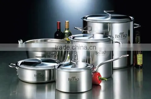 Light weight stainless steel large cooking pot Bistro 3-ply large stainless steel cooking pots