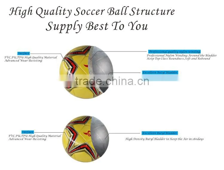 Bright Colored Shiny Normal Size Indoor Outdoor Futsal Ball Soccer Ball