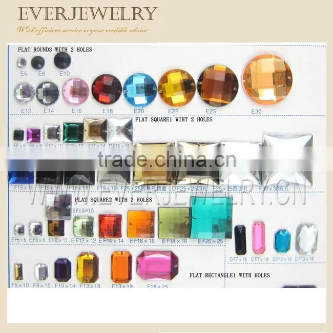 crystal color acrylic rhinestone
