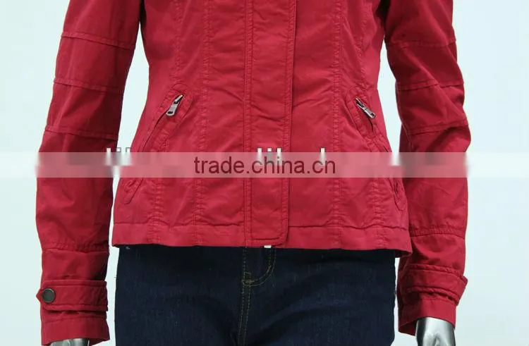 red leather womens nylon windbreaker denim jacket
