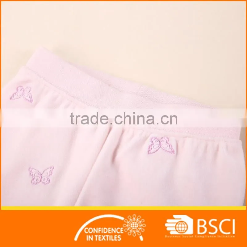 Fancy Butterfly Applique Nice Velour Child Clothing Sets