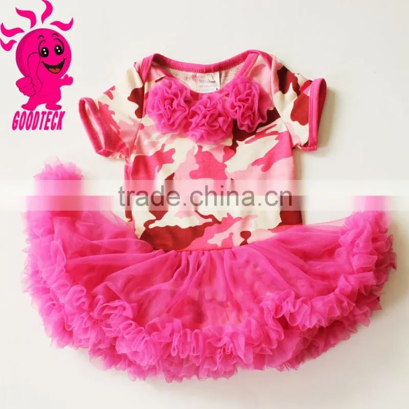 Wholesale baby girls clothes short sleeve Camouflage dress