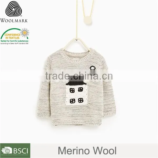 Child custom sweater cotton, OEM baby girl sweater