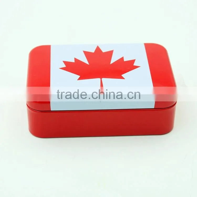 R1837H Manufacturer square tin box metal storage box wholesale gum tin box