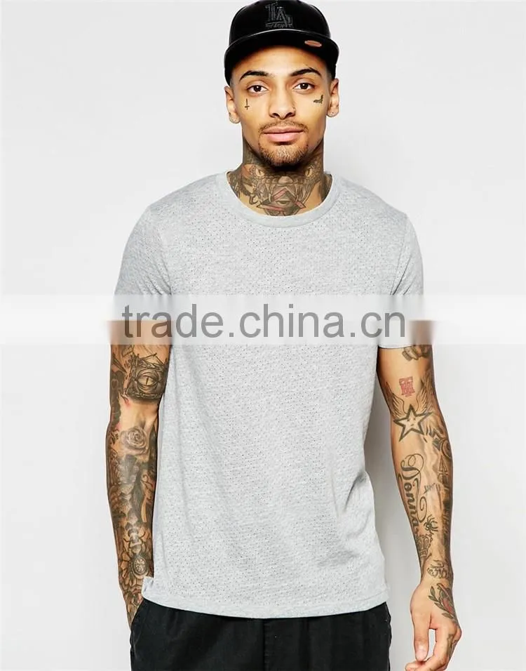 2017 Guangzhou Shandao OEM Summer Stylish with Dot 180g Polyester Cotton Short Sleeve O-Neck Dri Fit Shirt