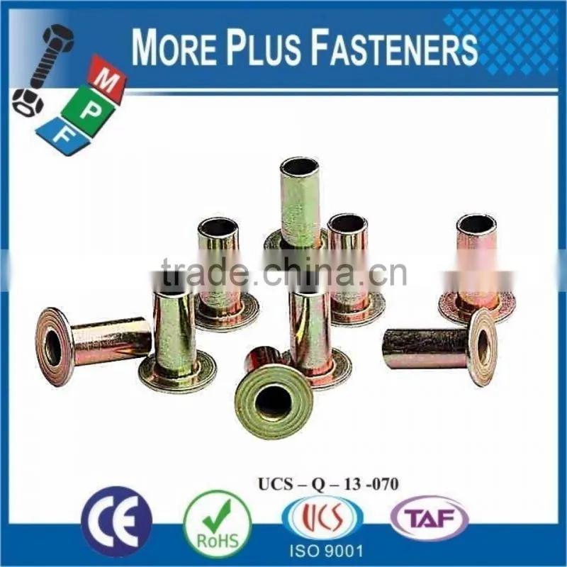 Made In Taiwan Antique Brass Semi Tubular Stainless Steel Hollow Rivet