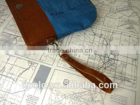 2014 fashion real leather piece handbag keychain/leather handbag handle