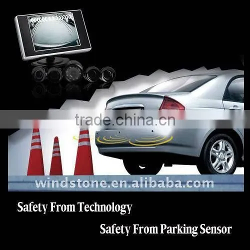 3.5inch TFT monitor car reverse parking sensor system with night vision camera