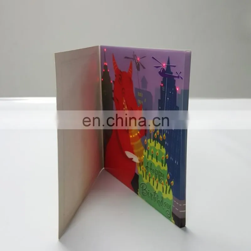 New design LED light up and handmade paper greeting cards for gifts