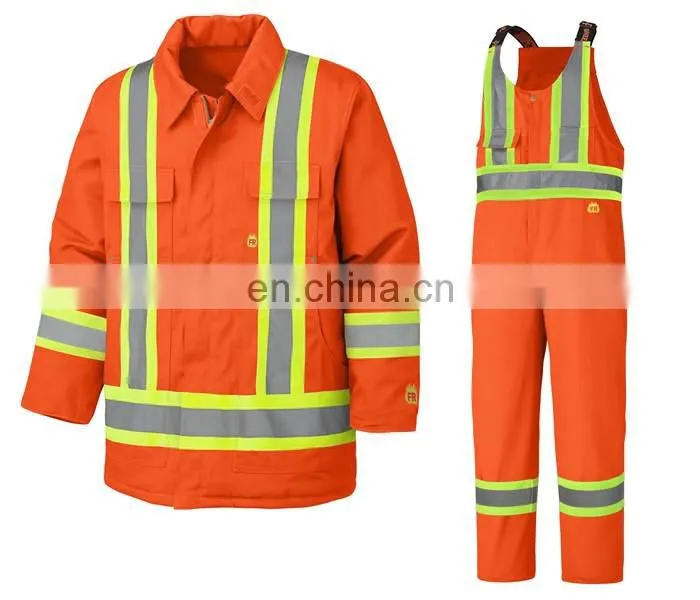 China factory 100 cotton flame retardant 3m reflective workwear uniforms