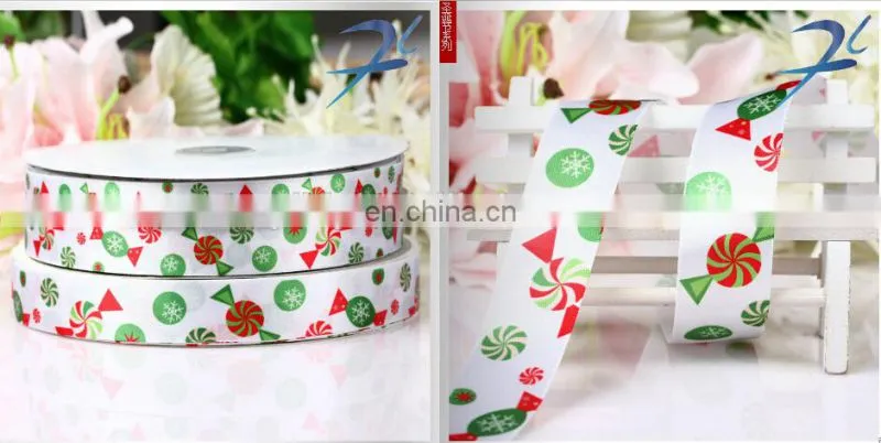 hot sell stock printed christmas ribbon