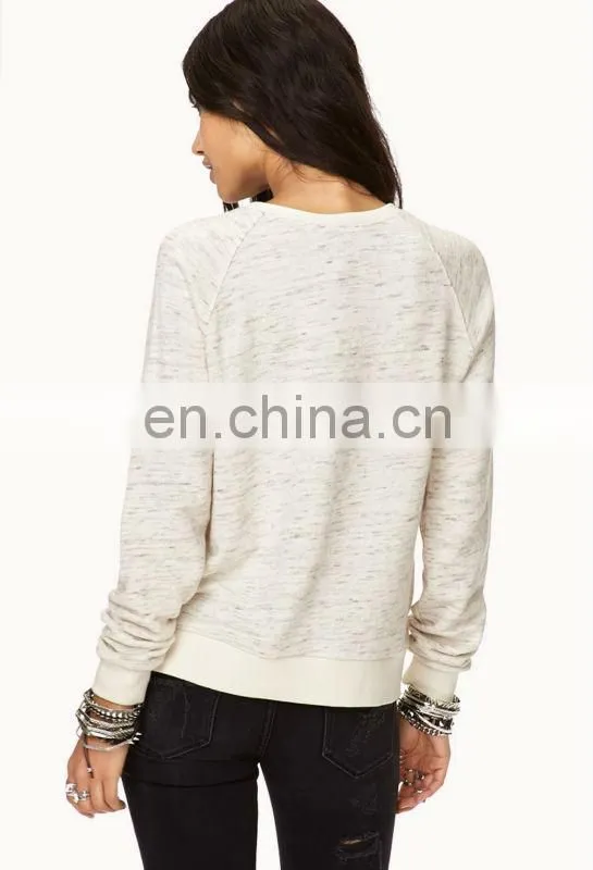 Begie Color With Two Zippers at Front China Garment Loose Jumper