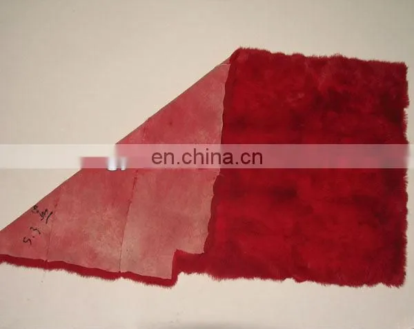 Top quality rabbit fur skin dyed color rabbit fur sample for garment