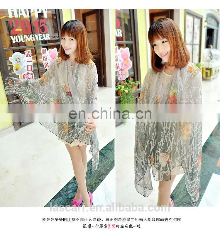 2015fashion style newest high quality silk georgette digital printing cappa(SP886BL)