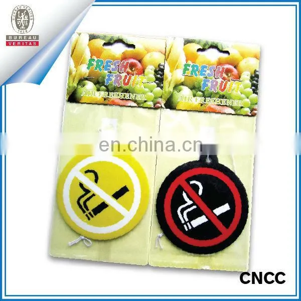 Hanging absorbent paper car air freshener