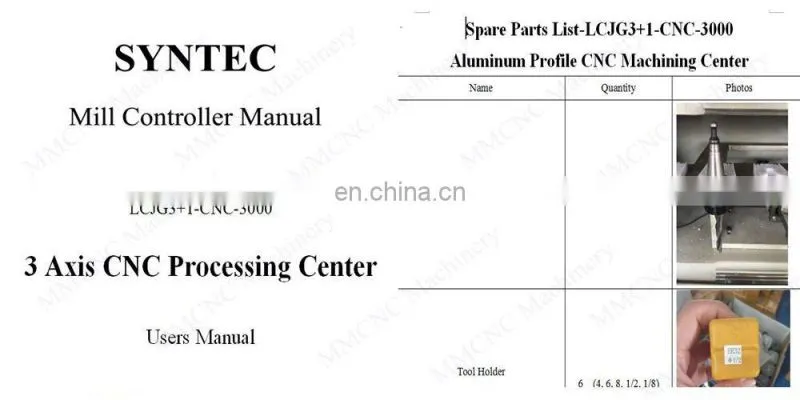 China supplier MMCNC aluminum profile cnc aluminum milling drilling machine