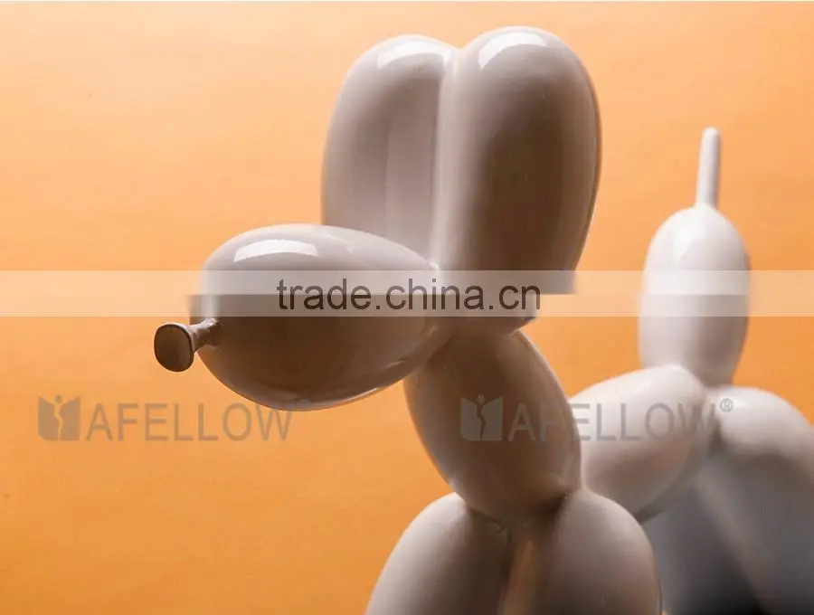 Fiberglass dog mannequin,white color mannequin Balloon Dog manikin dog for Photography KEVIN2-W