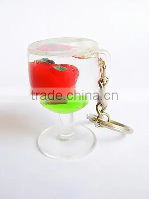 Liquid Unique Design Shape Keychain with Floater Inside, Wholesale Acrylic Key chain