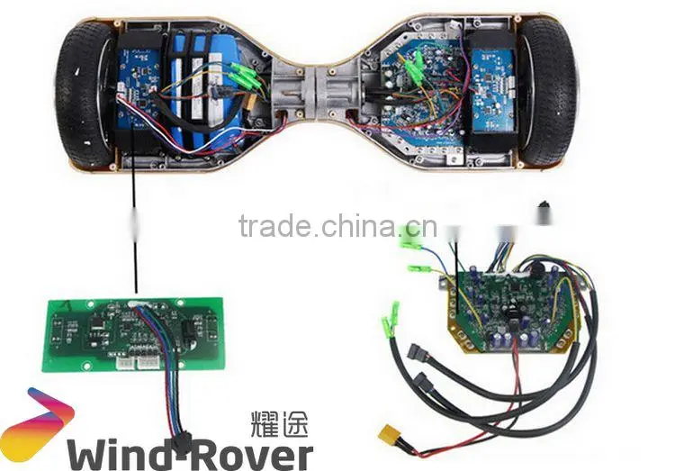 mother board 2 wheels self balancing led display wheel board