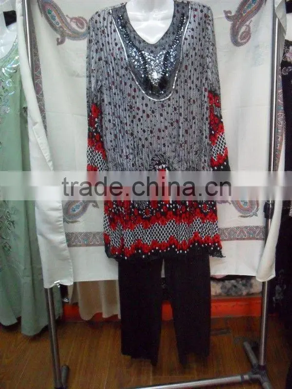 C175 Latest design muslim tunic and pants