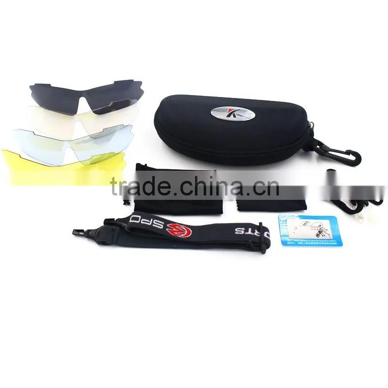 Anti-glare UV400 outdoor sports riding interchangeable 5 lens cycling sunglasses