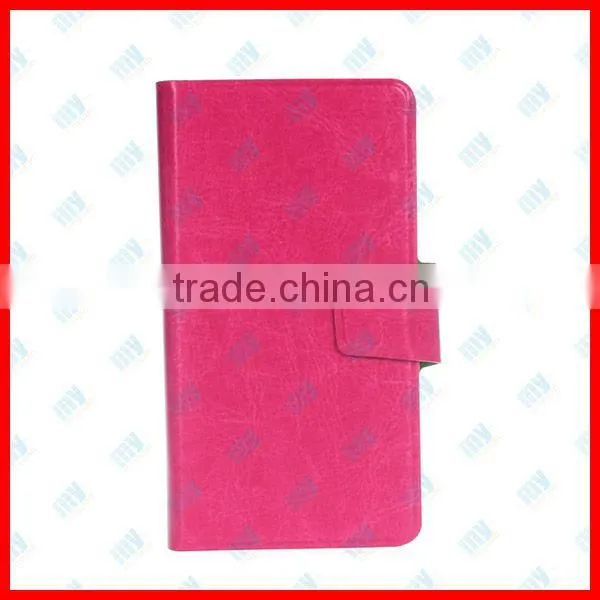 Wholesale Fashion Folio Wallet PU Leather Case With Sucker Inside Cover For Samsung Galaxy SIIII S4 i9500, Mix Color