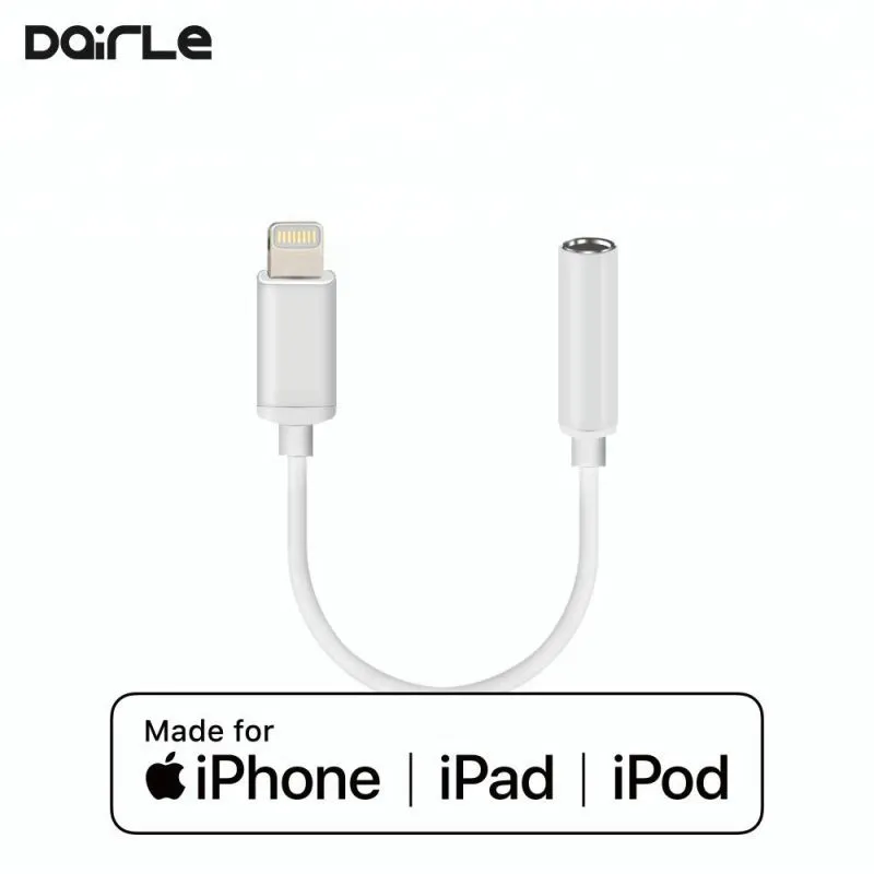 Headphone jack adapter for iPhone 12/13 Pro Max lightning to 3.5mm aux audio cable splitter converter
