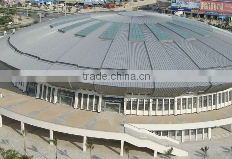 Free design anti rust light steel prefabricated sport hall