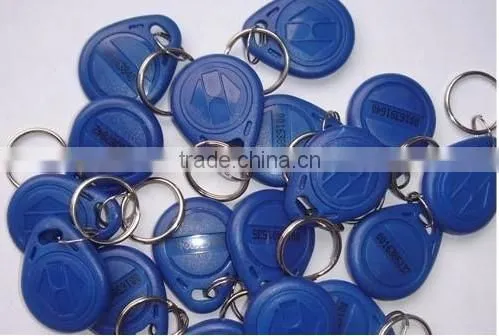custom waterproof blue plastic em marin 125khz rfid key tag