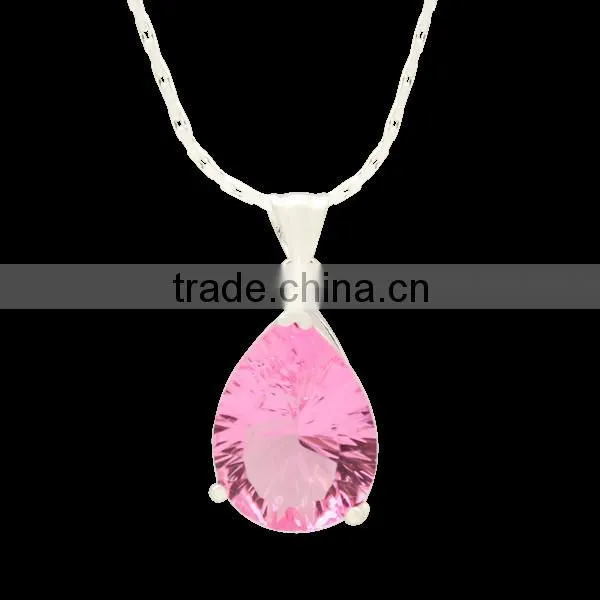 2014 newest fashion large Gemstone Pendant diamond dumbbell pendant