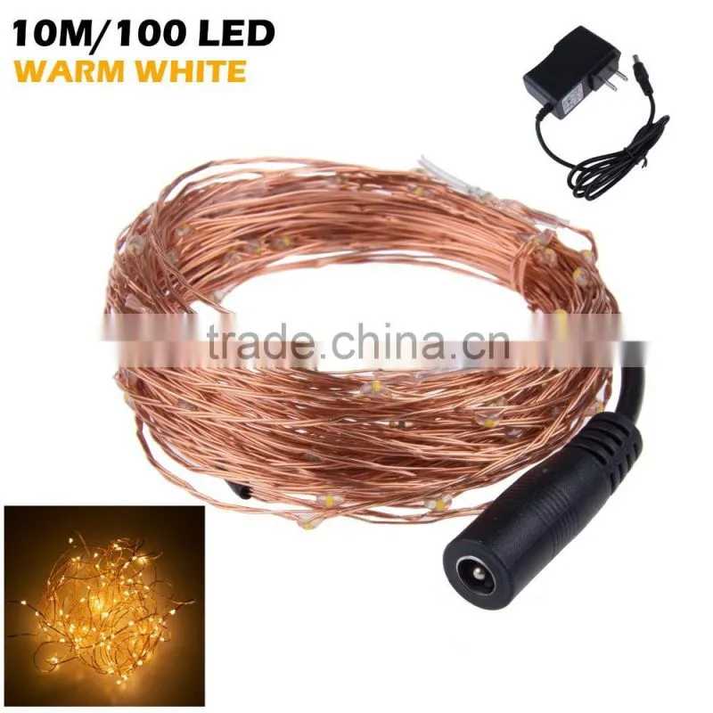 20w 10m Dimmable Led String copper wire lights 12v with rf controller