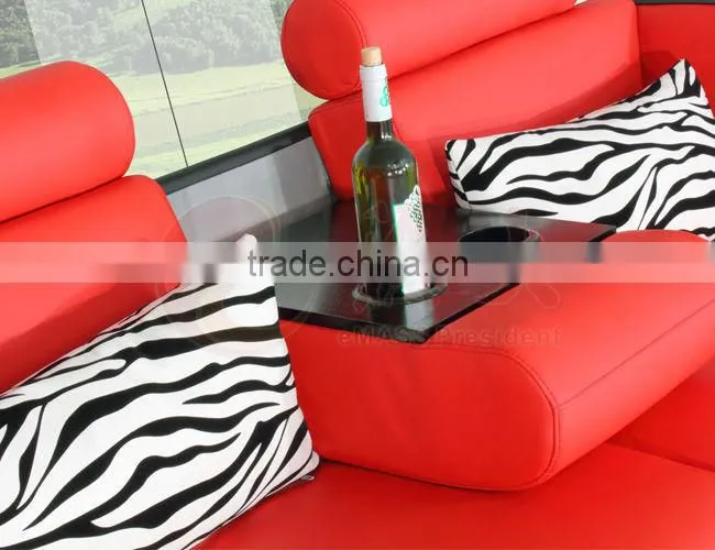 (EM-ls6015) New style unique design italian sofa in top grain leather