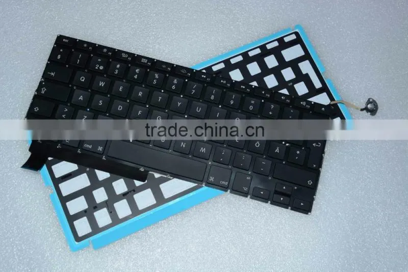 Popular Swedish Design Laptop keyboard Replacement LED Backlight For Macbook Pro A1286 2008-2012