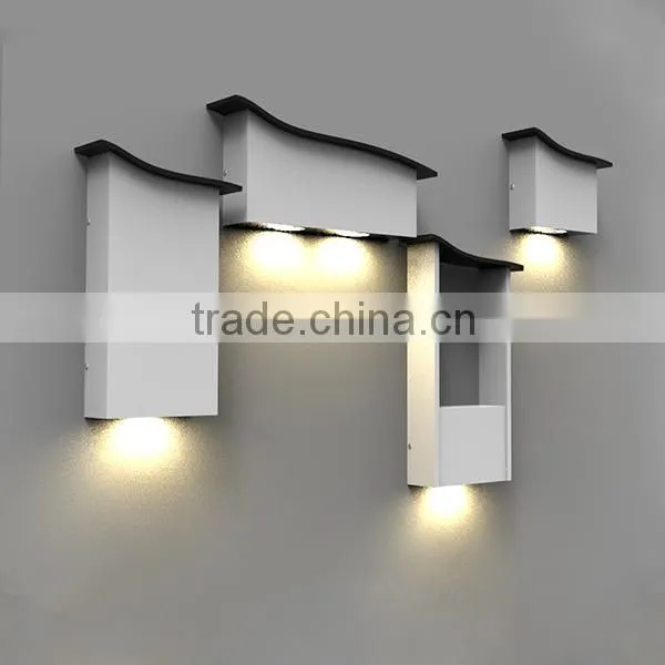 New arrival lighting on wall aluminum box cube lighting led wall light indoor
