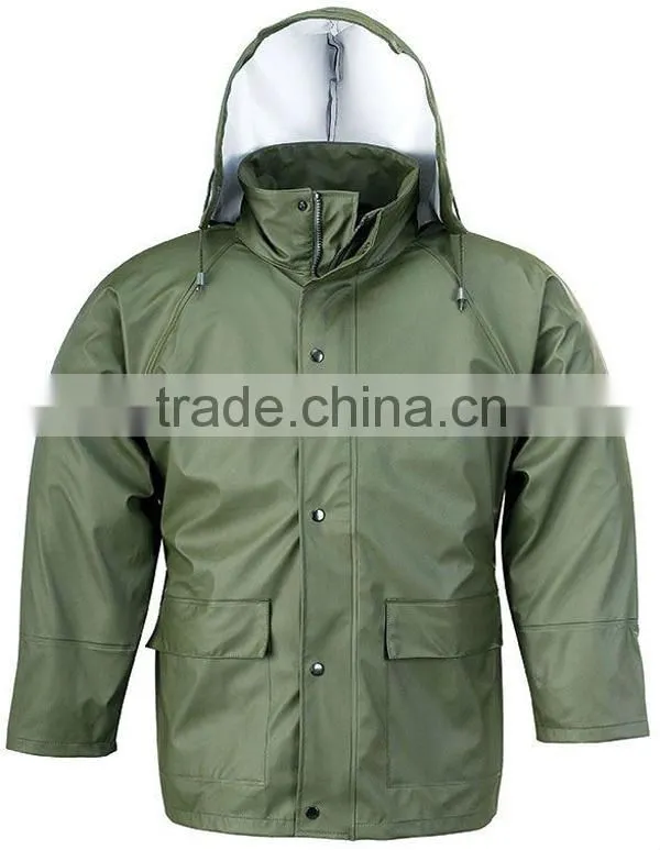 Fashion Waterproof Ladies PU Raincoat Jacket
