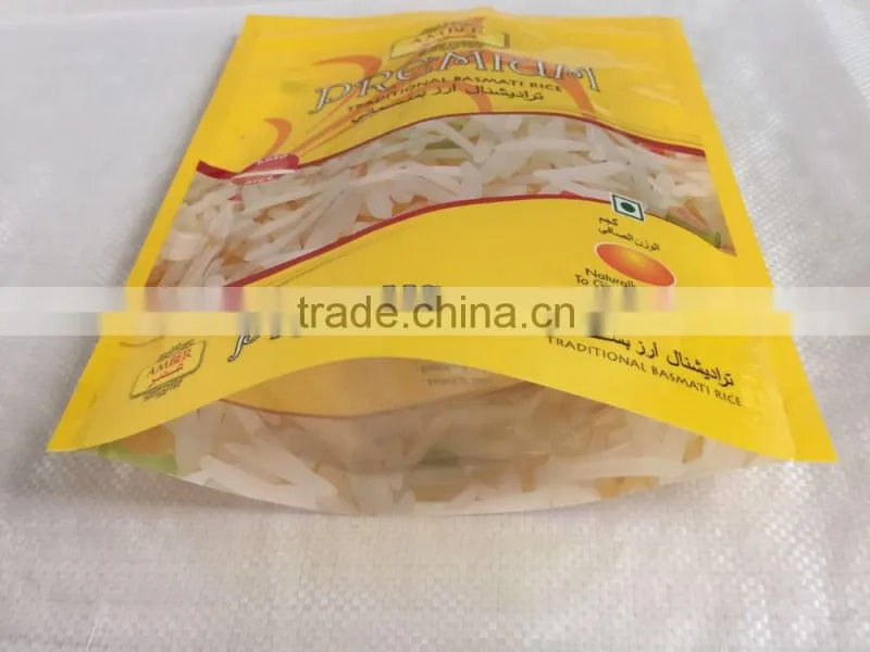 PE bag used for rice packing with zipper top